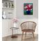 Example of what the painting would look like hanging and framed in a furnished setting. Painting is sold unframed.